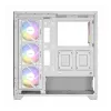 Antec CX300 ARGB ATX Mid-Tower herná skriňa, biela, temperované sklo, 4 ARGB ventilátory