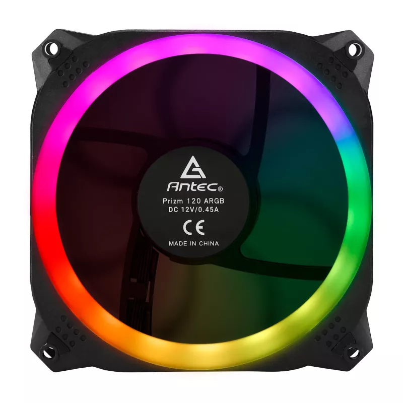 Antec Prizm 120 ARGB ventilátor do skrine balenie 5 ks + ovládač - čierny