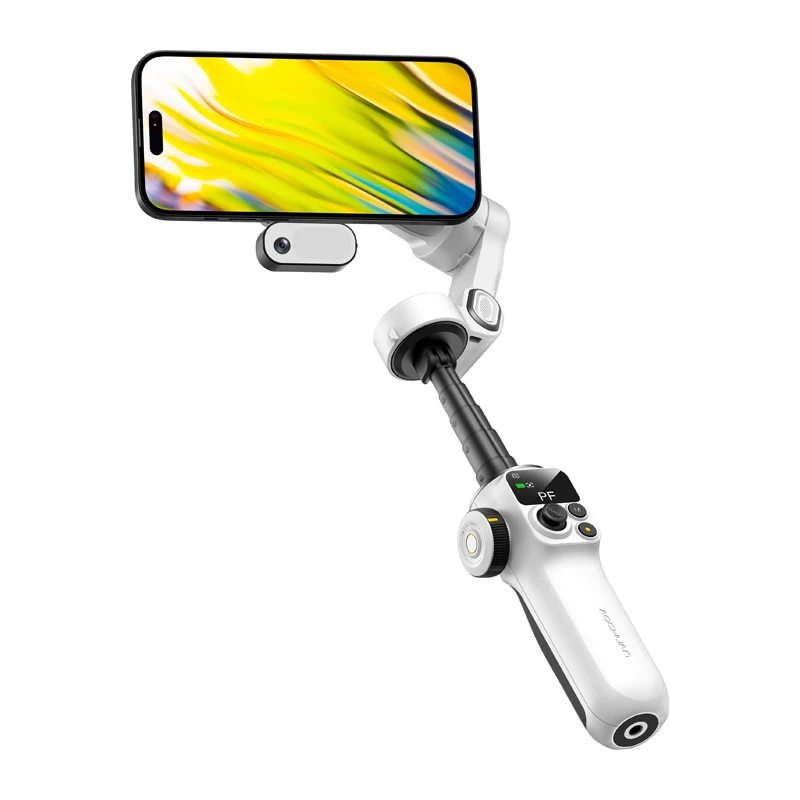 AOCHUAN Smart P2 3-osový gimbal stabilizátor s AI senzorom, Magsafe, LED, biely
