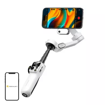 AOCHUAN Smart P2 3-osový gimbal stabilizátor s AI senzorom, Magsafe, LED, biely
