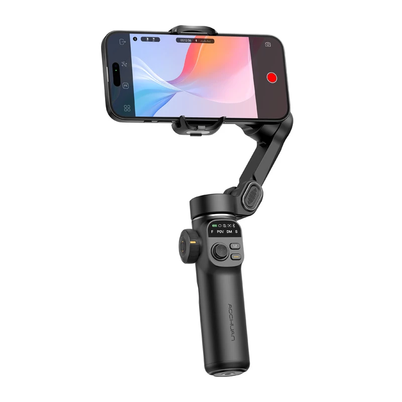 AOCHUAN X2 Standard smartphone gimbal stabilizátor s rozpoznávaním gest a selfie tyčou, čierny