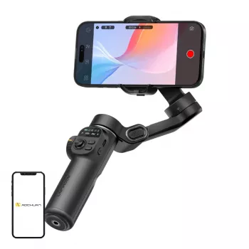 AOCHUAN X2 Standard smartphone gimbal stabilizátor s rozpoznávaním gest a selfie tyčou, čierny