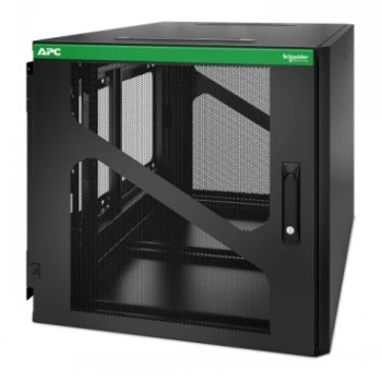 APC NetShelter 12U nástenná racková skriňa s bočnou hĺbkou pre UPS, čierna
