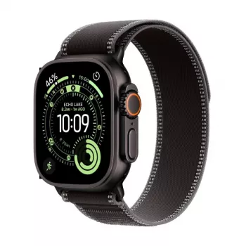 Apple Watch Ultra 3 GPS + Cellular 49mm puzdro Black Titanium s Black/Charcoal Trail Loop - Large (Model A3281, MF1H4QR/A)