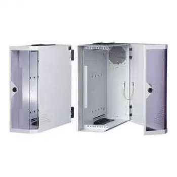 apraNET 1U 19 palcový pevný rackový regál, svetlosivá (RAL 7035), hĺbka 250 mm, nosnosť 25 kg