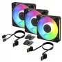 Arctic BioniX P12 A-RGB 120mm PWM skriňový ventilátor (balenie 3 ks) – adresovateľné RGB, 450-3000 ot/min, 129 m³/h, čierny