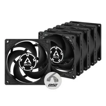 ARCTIC P8 PWM PST 80 mm ventilátor 5 ks balenie - čierna/biela