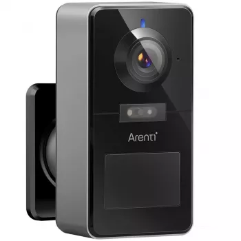 Arenti POWER1Q 2K smart bezpečnostná kamera s batériou, AI rozpoznávanie osôb, farebné nočné videnie, IP65, čierna