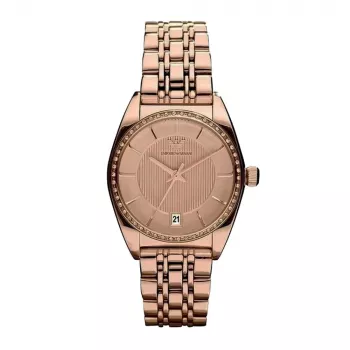 ARMANI AR0381 dámske quartzové hodinky 31 mm oceľ strieborný ciferník dvojfarebný náramok