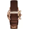 ARMANI AR0387 pánsky quartzový chronograf 42mm čierny ciferník kožený remienok