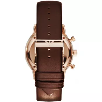 ARMANI AR0387 pánske hodinky quartz chronograf 42mm čierny ciferník kožený remienok