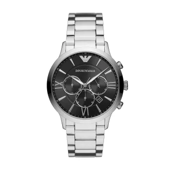 Armani AR11208 pánske quartz chronograf hodinky 44 mm modrý ciferník hnedá koža