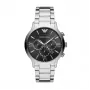 Armani AR11208 pánske quartz chronograf hodinky 44 mm modrý ciferník hnedá koža