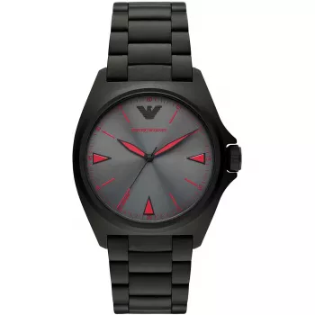 ARMANI AR11393 pánske analógové quartzové hodinky 40mm puzdro z nehrdzavejúcej ocele čierny kožený remienok
