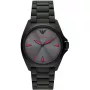 ARMANI AR11393 pánske analógové quartzové hodinky 40mm puzdro z nehrdzavejúcej ocele čierny kožený remienok