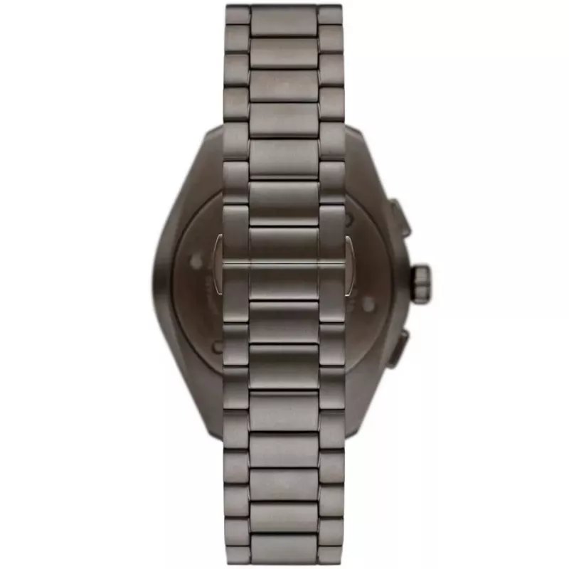 ARMANI AR11481 pánske hodinky Luigi chronograf quartz 43mm čierny ciferník čierny kožený remienok