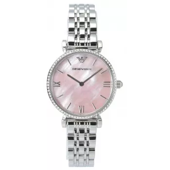Armani AR1779 dámske hodinky 32 mm ružové zlato nerezová oceľ hnedá koža