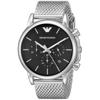 ARMANI AR1811 pánske analógové quartzové hodinky 41mm nerezová oceľ čierny ciferník