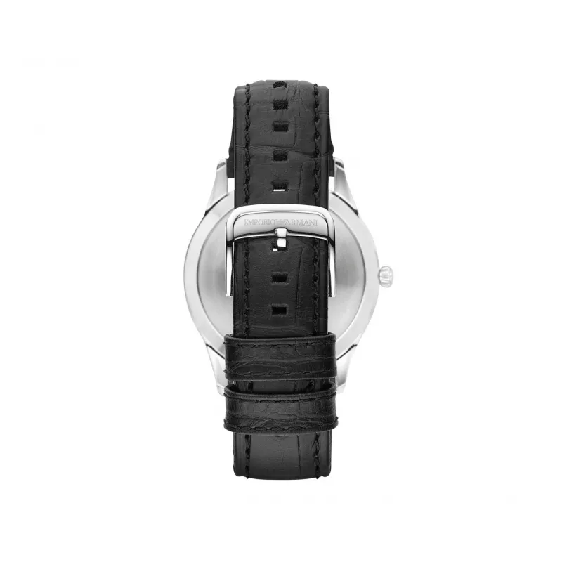 ARMANI AR1865 pánsky quartzový chronograf 43mm čierny ciferník kožený remienok