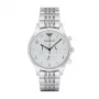 ARMANI AR1879 pánske analógové quartz hodinky 43 mm puzdro z nehrdzavejúcej ocele čierny kožený remienok