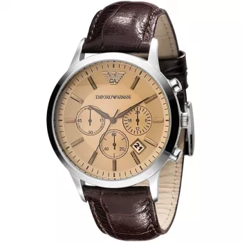 Armani AR2433 pánske quartzové chronografové hodinky 43mm nerez modrý ciferník