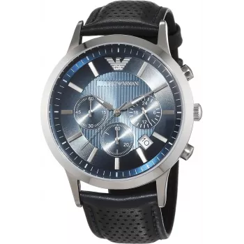 Armani AR2473 pánske chronograf hodinky 43mm ušľachtilá oceľ modrý ciferník