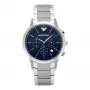 Armani AR2486 pánske quartzové chronografové hodinky 43 mm nerezová oceľ modrý ciferník
