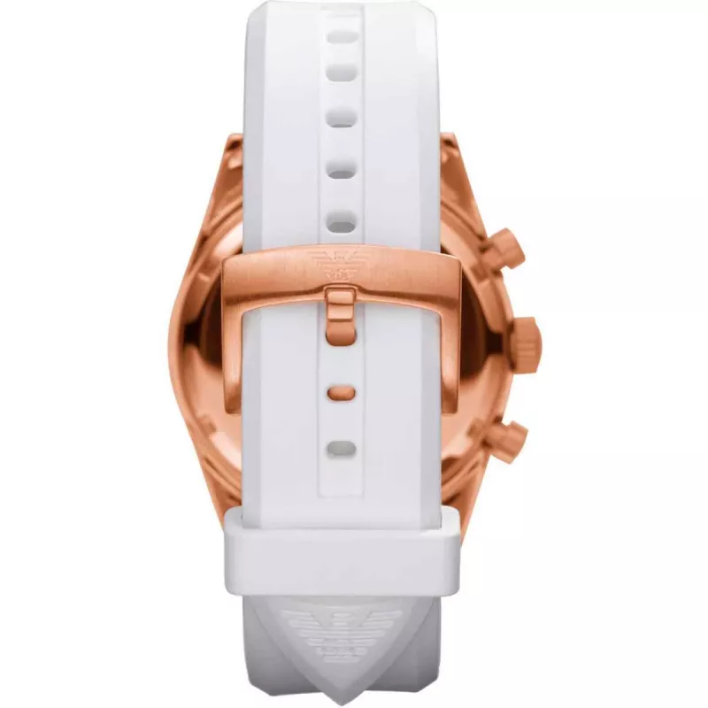 ARMANI AR5979 unisex quartz chronograf hodinky 43 mm nehrdzavejúca oceľ čierny ciferník