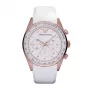 ARMANI AR5979 unisex quartz chronograf hodinky 43 mm nehrdzavejúca oceľ čierny ciferník