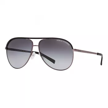 ARMANI EXCHANGE AX2002-60992V unisex slnečné okuliare - matný čierny kovový rám s tmavosivými zrkadlovými striebornými sklami