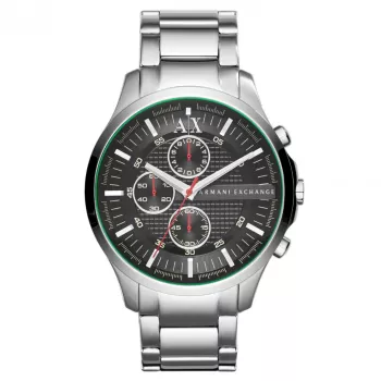 ARMANI EXCHANGE AX2163 pánske quartzové chronografové hodinky 46mm čierny ciferník kožený remienok