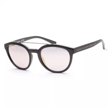 ARMANI EXCHANGE AX4118S81586X unisex obdĺžnikové slnečné okuliare matná čierna tmavosivé zrkadlové strieborné 54 mm