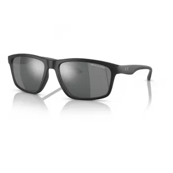 ARMANI EXCHANGE AX4122S80786G pánske slnečné okuliare, čierne, obdĺžnikové, 59 mm sklo, 100 % UV400 ochrana