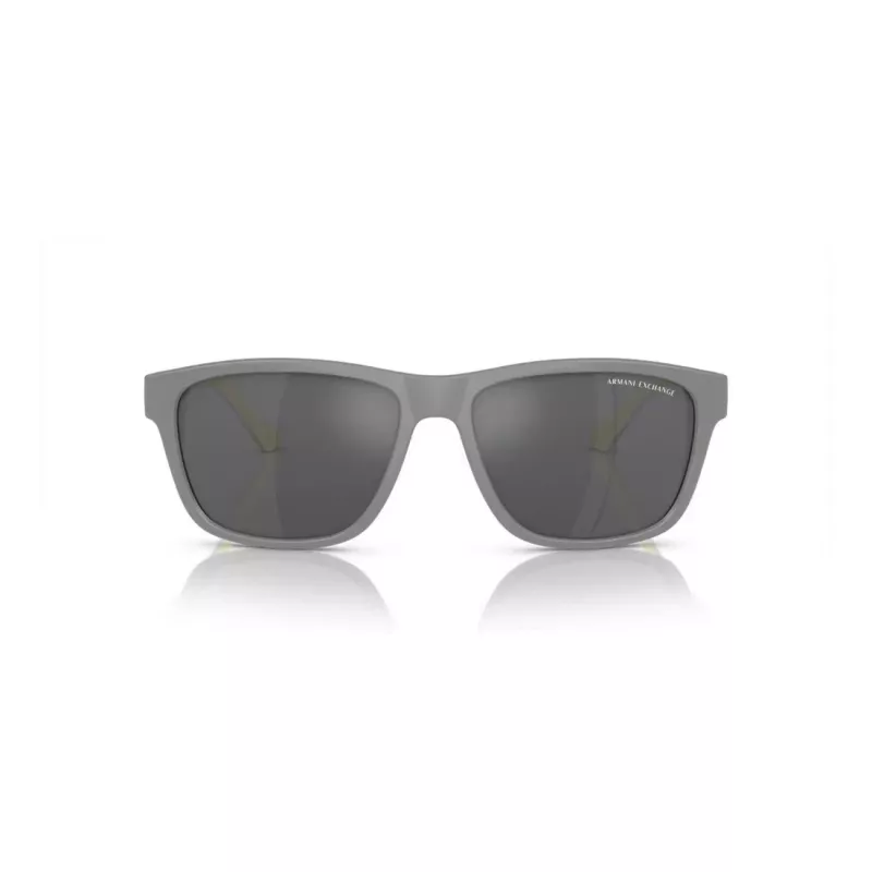 Armani Exchange AX4135S81806G slnečné okuliare pánske square matná čierna tmavosivé zrkadlové strieborné 59 mm