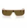 Armani Exchange AX4153SU83617 unisex slnečné okuliare - čierny rám, sivé sklá, shield/mask, 140 mm šírka skla