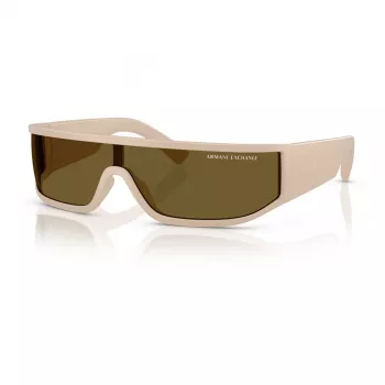 Armani Exchange AX4153SU83617 unisex slnečné okuliare - čierny rám, sivé sklá, shield/mask, 140 mm šírka skla