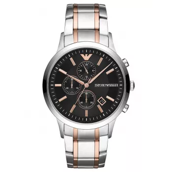 Armani Man AR11165 pánske chronograf hodinky, 43 mm nerezová oceľ čierny ciferník