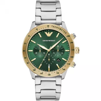 Armani Man AR11454 pánske quartz chronografy hodinky 43mm čierny ciferník kožený remienok