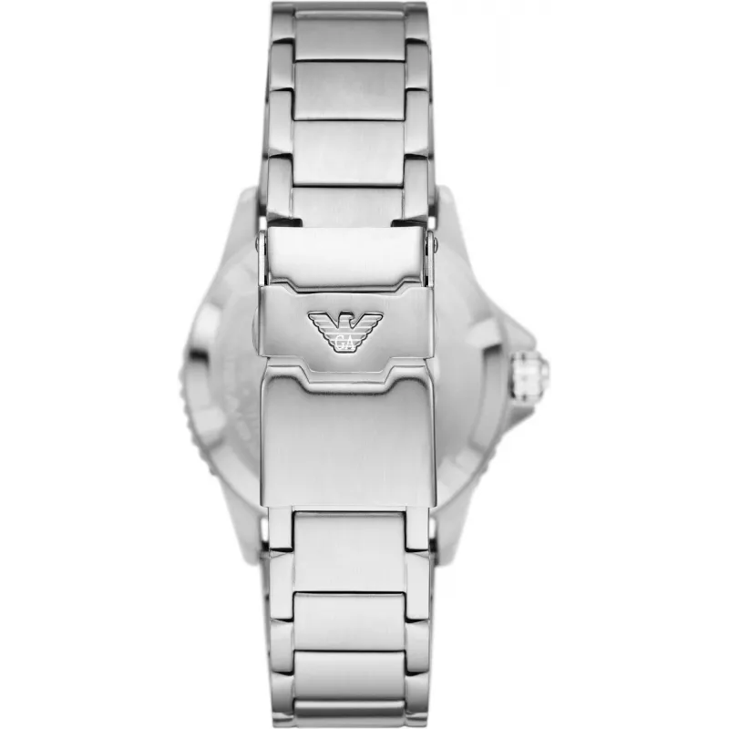 ARMANI Man AR11589 pánske analógové quartz hodinky 42 mm modrý ciferník strieborná nerezová oceľ