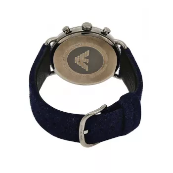 ARMANI pánske AR11144 chronograph nerezové hodinky 43 mm modrý ciferník