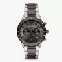 Armani pánske Luigi chronograf čierny ciferník kožený remienok hodinky AR11391 (43mm)