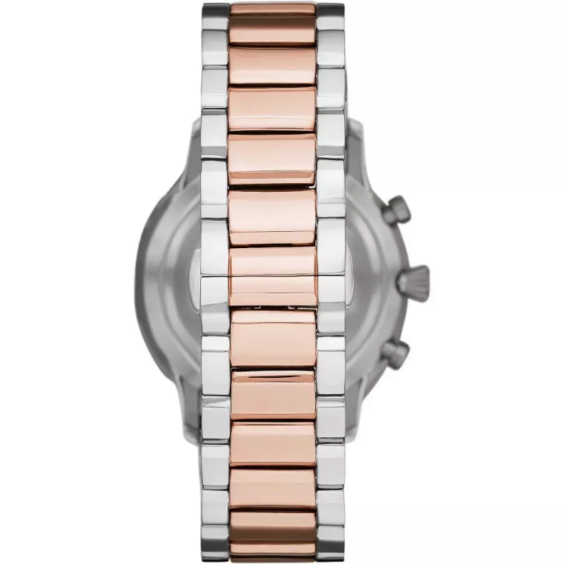 Armani pánske hodinky Luigi Quartz AR11209 43mm oceľ s čiernym ciferníkom