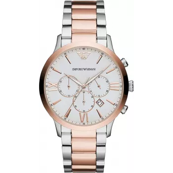 Armani pánske hodinky Luigi Quartz AR11209 43mm oceľ s čiernym ciferníkom