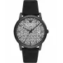Armani pánske hodinky AR11274 43mm modrý ciferník modrý kožený remienok