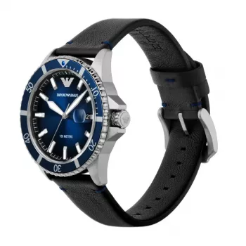 Armani pánske hodinky AR11516 42mm nerezová oceľ quartz chronograph modrý ciferník