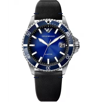 Armani pánske hodinky AR11516 42mm nerezová oceľ quartz chronograph modrý ciferník
