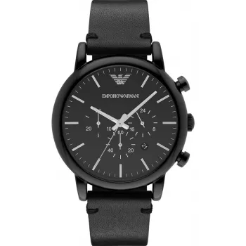 Armani Renato pánske chronografové hodinky AR1918 46 mm čierny ciferník kožený remienok