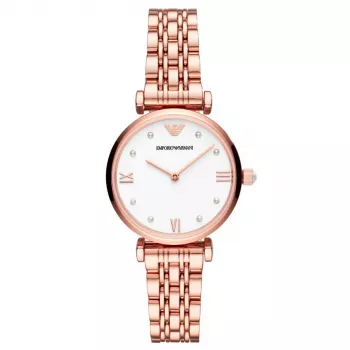 ARMANI dámske AR11267 quartz analogové hodinky 32mm oceľ strieborná