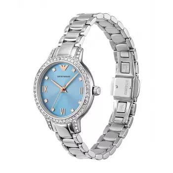ARMANI dámske hodinky AR11585 oceľové quartz hodinky 32 mm strieborný ciferník