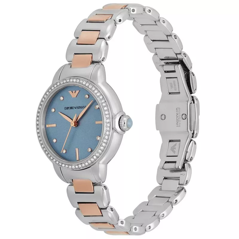 ARMANI dámske hodinky AR11597 32mm nehrdzavejúca oceľ strieborný ciferník milánsky sieťkovaný náramok